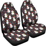 Happy Snowman Pattern Print Universal Fit Car Seat Covers