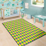 Harlequin Mardi Gras Pattern Print Area Rug