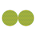 Harlequin Mardi Gras Pattern Print Car Coasters