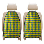 Harlequin Mardi Gras Pattern Print Car Seat Organizers