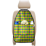 Harlequin Mardi Gras Pattern Print Car Seat Organizers