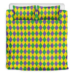 Harlequin Mardi Gras Pattern Print Duvet Cover Bedding Set