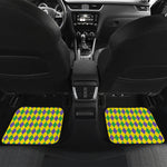 Harlequin Mardi Gras Pattern Print Front and Back Car Floor Mats