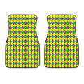 Harlequin Mardi Gras Pattern Print Front Car Floor Mats