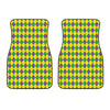 Harlequin Mardi Gras Pattern Print Front Car Floor Mats