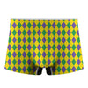 Harlequin Mardi Gras Pattern Print Men's Boxer Briefs