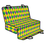 Harlequin Mardi Gras Pattern Print Pet Car Back Seat Cover