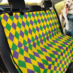 Harlequin Mardi Gras Pattern Print Pet Car Back Seat Cover