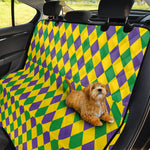 Harlequin Mardi Gras Pattern Print Pet Car Back Seat Cover
