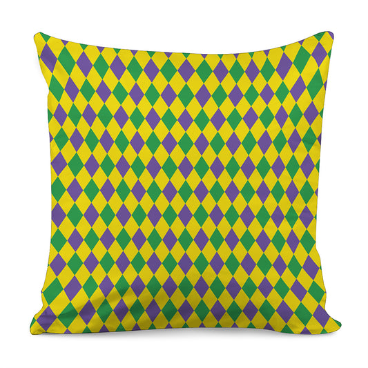 Harlequin Mardi Gras Pattern Print Pillow Cover