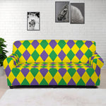 Harlequin Mardi Gras Pattern Print Sofa Cover