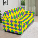 Harlequin Mardi Gras Pattern Print Sofa Cover
