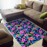 Hawaii Exotic Flowers Pattern Print Area Rug GearFrost