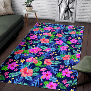 Hawaii Exotic Flowers Pattern Print Area Rug GearFrost