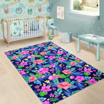 Hawaii Exotic Flowers Pattern Print Area Rug GearFrost