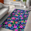 Hawaii Exotic Flowers Pattern Print Floor Mat