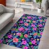 Hawaii Exotic Flowers Pattern Print Area Rug GearFrost