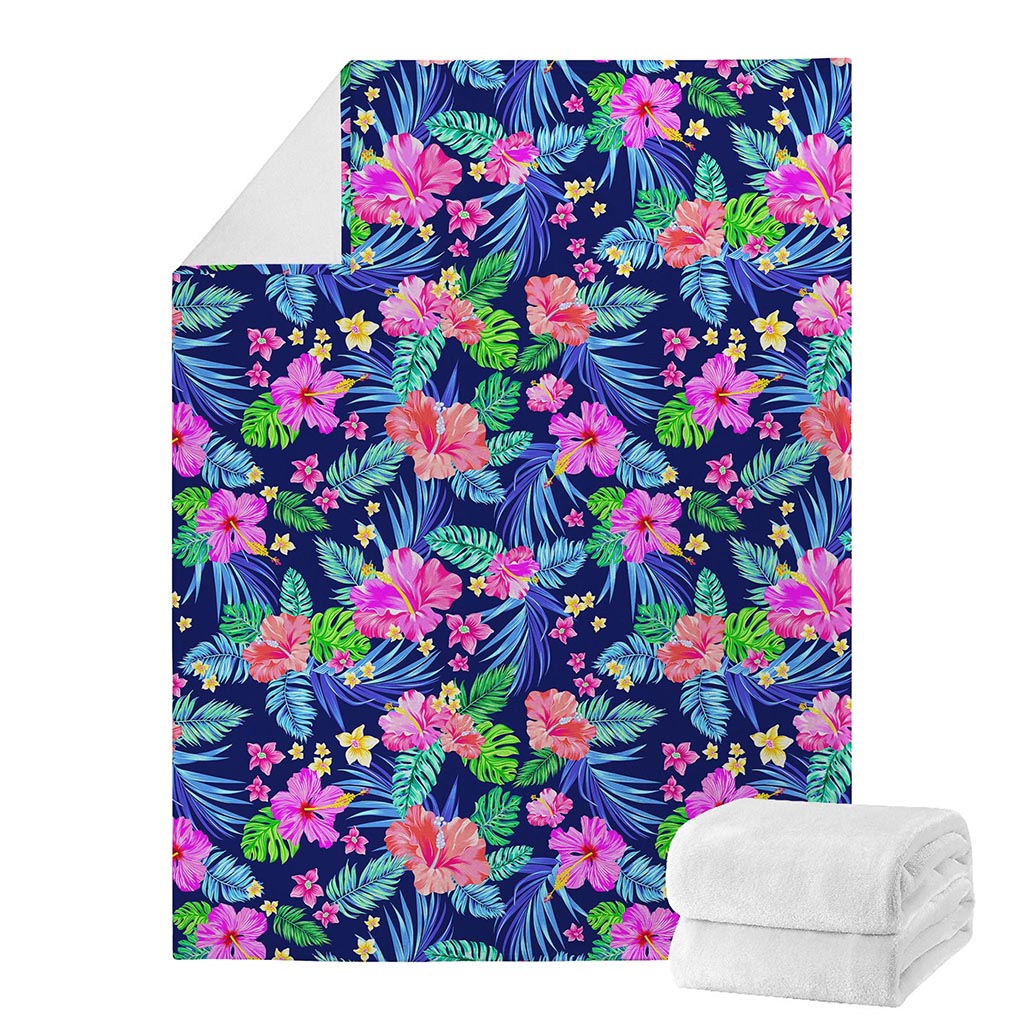 Hawaii Exotic Flowers Pattern Print Blanket