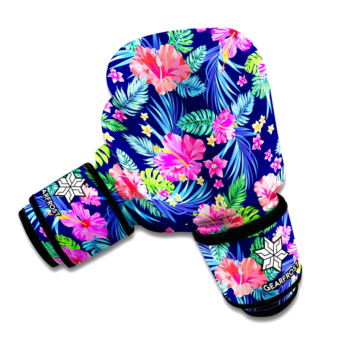 Hawaii Exotic Flowers Pattern Print Boxing Gloves