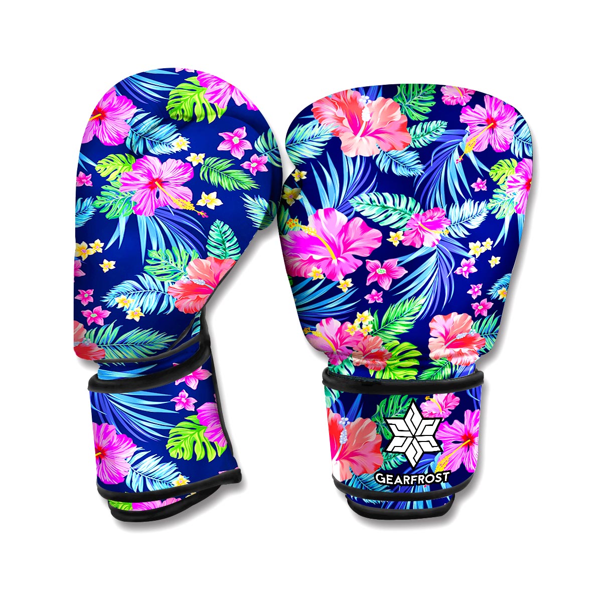 Hawaii Exotic Flowers Pattern Print Boxing Gloves