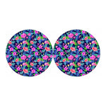 Hawaii Exotic Flowers Pattern Print Car Coasters