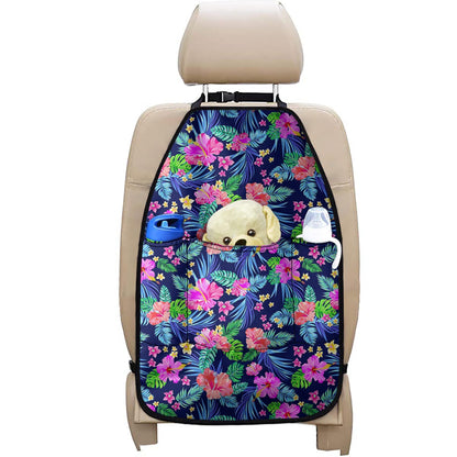 Hawaii Exotic Flowers Pattern Print Car Seat Organizers