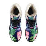 Hawaii Exotic Flowers Pattern Print Comfy Boots GearFrost