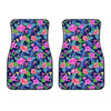 Hawaii Exotic Flowers Pattern Print Front Car Floor Mats