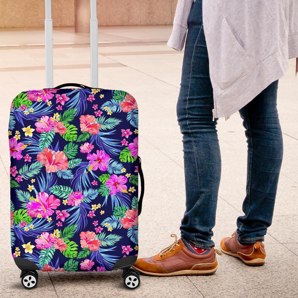 Hawaii Exotic Flowers Pattern Print Luggage Cover GearFrost