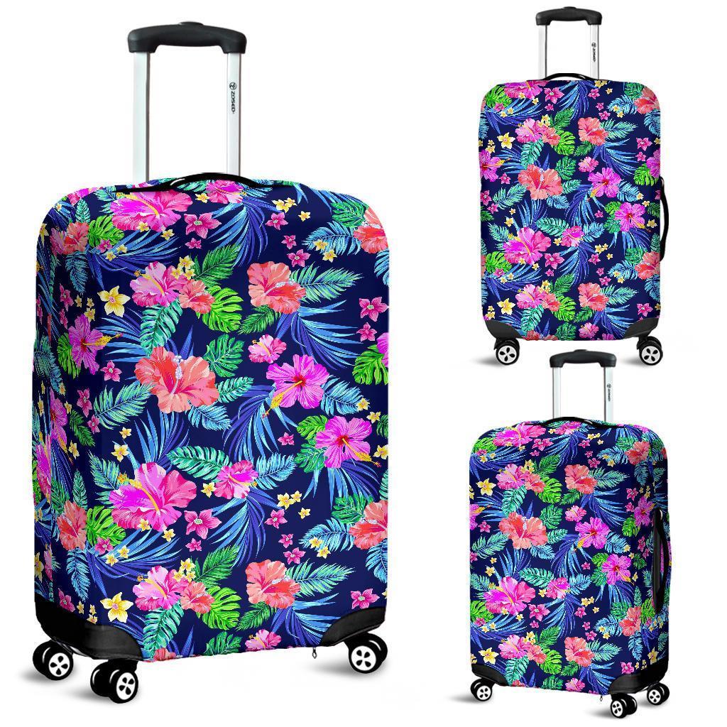 Hawaii Exotic Flowers Pattern Print Luggage Cover GearFrost