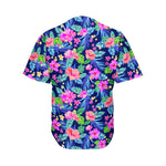 Hawaii Exotic Flowers Pattern Print Men's Baseball Jersey