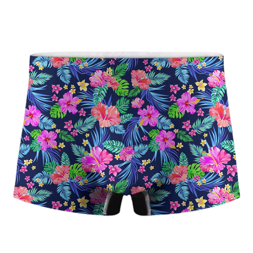 Hawaii Exotic Flowers Pattern Print Men's Boxer Briefs