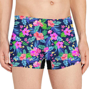 Hawaii Exotic Flowers Pattern Print Men's Boxer Briefs