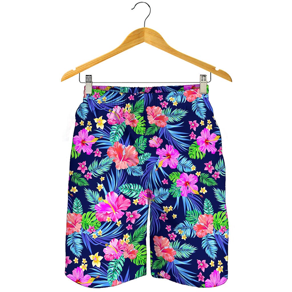 Hawaii Exotic Flowers Pattern Print Men's Shorts