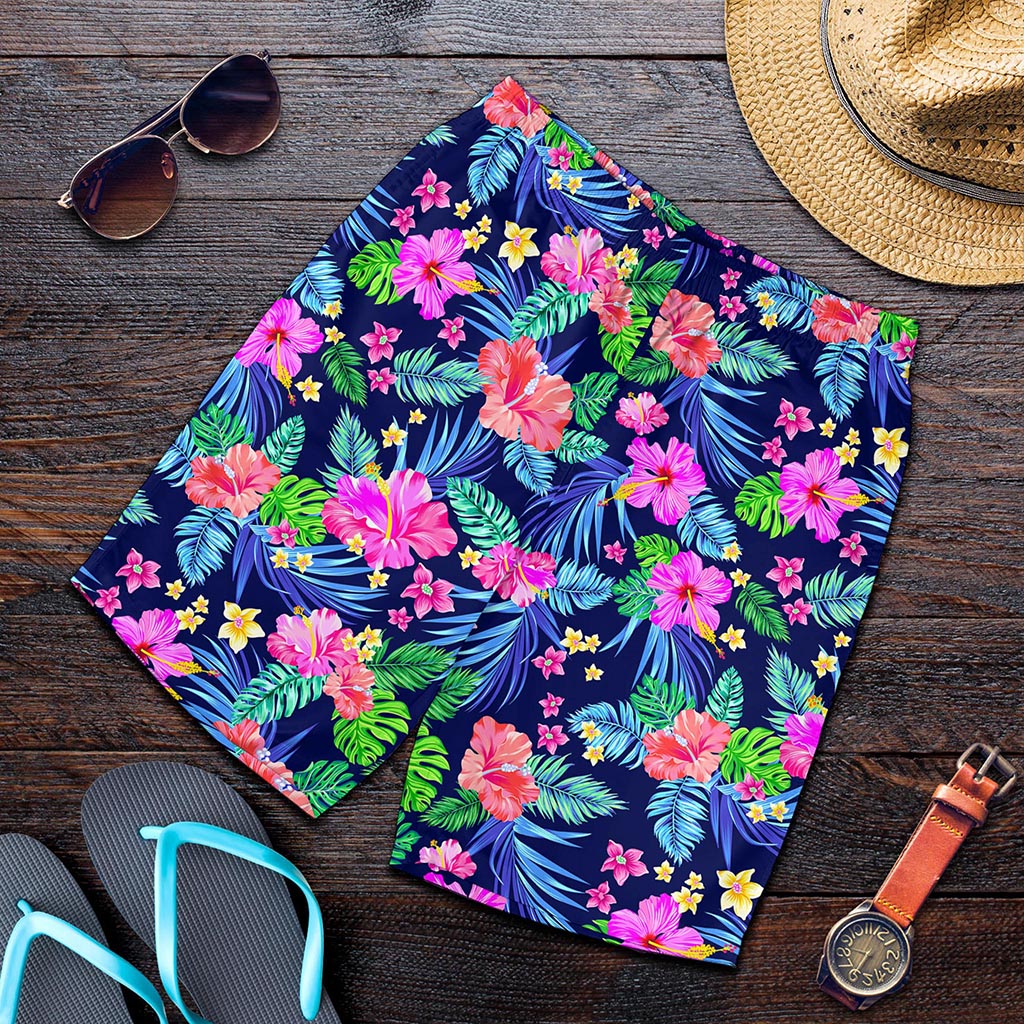 Hawaii Exotic Flowers Pattern Print Men's Shorts