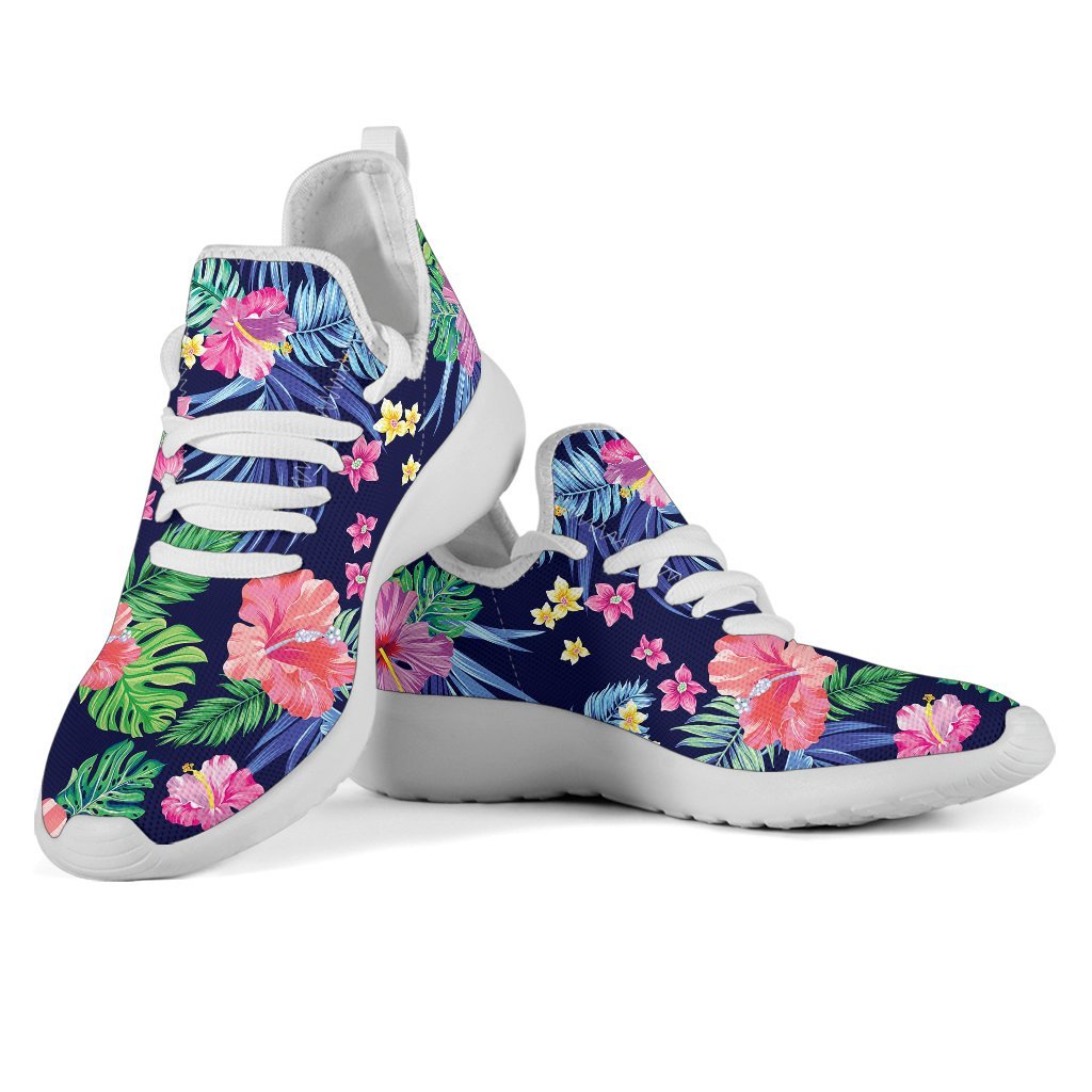 Hawaii Exotic Flowers Pattern Print Mesh Knit Shoes GearFrost