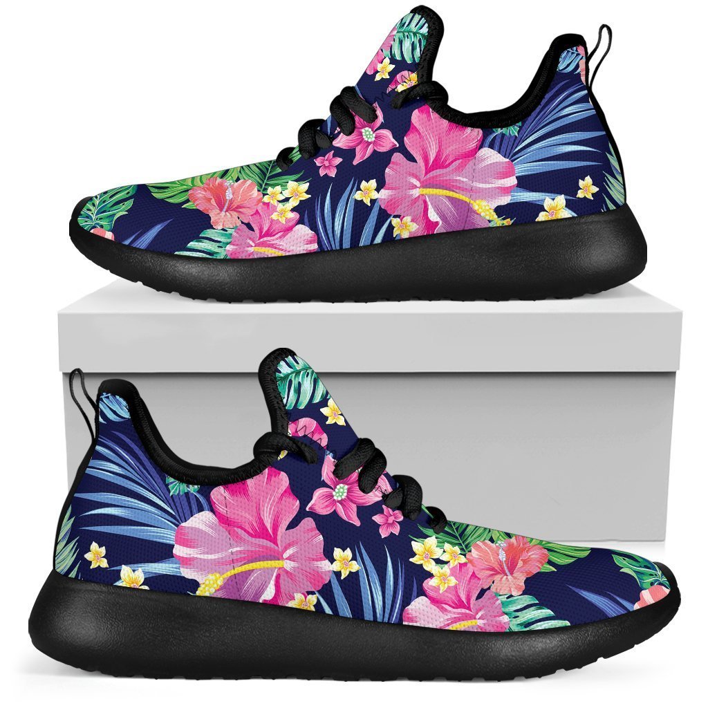 Hawaii Exotic Flowers Pattern Print Mesh Knit Shoes GearFrost
