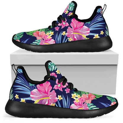 Hawaii Exotic Flowers Pattern Print Mesh Knit Shoes GearFrost