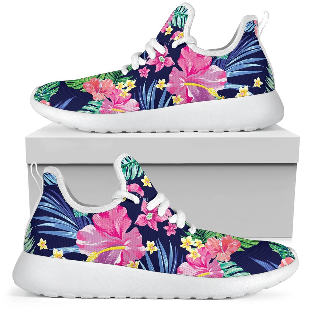 Hawaii Exotic Flowers Pattern Print Mesh Knit Shoes GearFrost