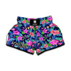 Hawaii Exotic Flowers Pattern Print Muay Thai Boxing Shorts