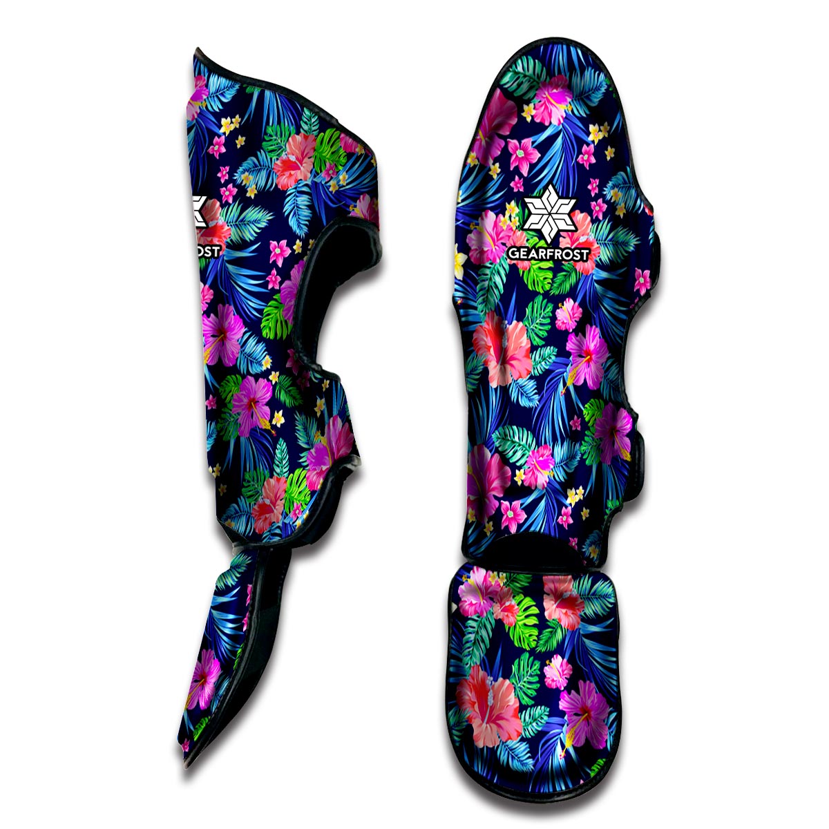 Hawaii Exotic Flowers Pattern Print Muay Thai Shin Guard