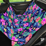 Hawaii Exotic Flowers Pattern Print Pet Car Back Seat Cover