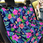 Hawaii Exotic Flowers Pattern Print Pet Car Back Seat Cover