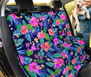 Hawaii Exotic Flowers Pattern Print Pet Car Back Seat Cover