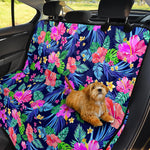 Hawaii Exotic Flowers Pattern Print Pet Car Back Seat Cover