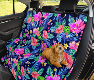 Hawaii Exotic Flowers Pattern Print Pet Car Back Seat Cover