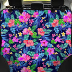 Hawaii Exotic Flowers Pattern Print Pet Car Back Seat Cover