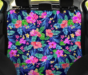 Hawaii Exotic Flowers Pattern Print Pet Car Back Seat Cover