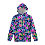 Hawaii Exotic Flowers Pattern Print Pullover Hoodie