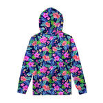 Hawaii Exotic Flowers Pattern Print Pullover Hoodie